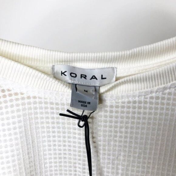 KORAL Trade Mesh High/Low White Top - Picture 4 of 7